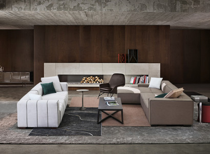 Wohnzimmer Garnitur Design Ecksofa L-Form + Sofa 4 Sitzer  Polster Couchen Leder